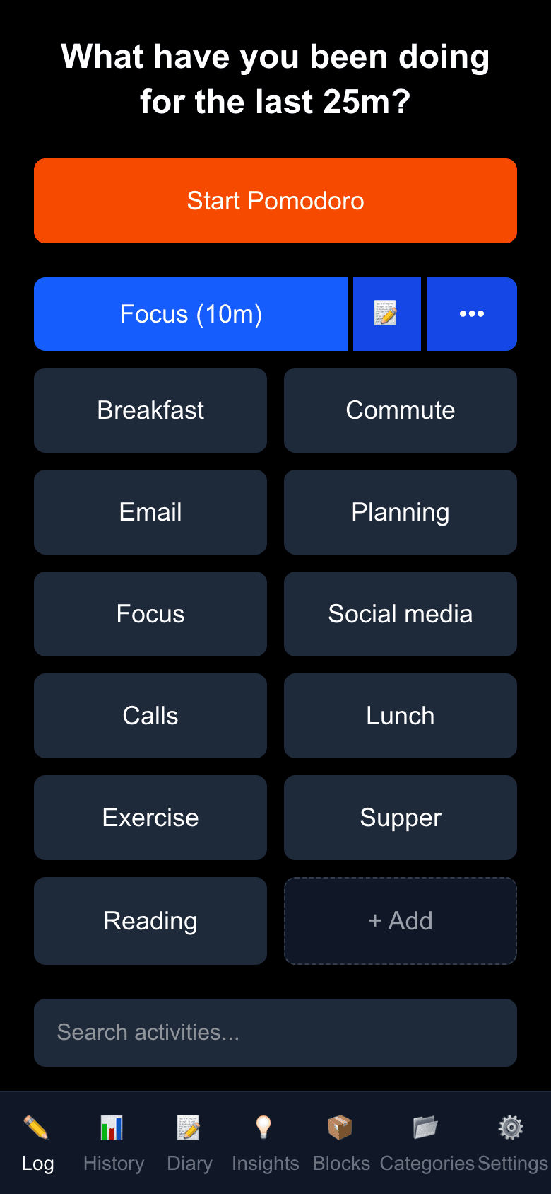 ChronoTrack screenshot: check in with one tap, with demo data